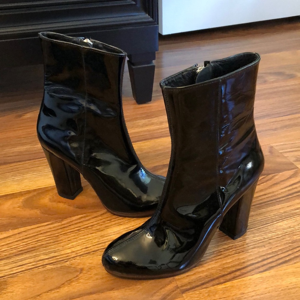 James Smith Patent Leather Booties 39